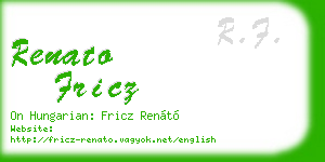 renato fricz business card