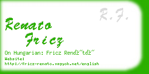 renato fricz business card